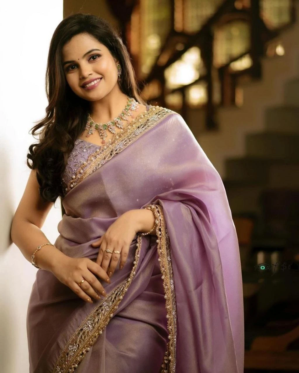 Designer Tissue Silk Fabric Saree With Mirror Work Wholesale — Wholesale Sarees, MPA wholesale from Surat — Photo 5